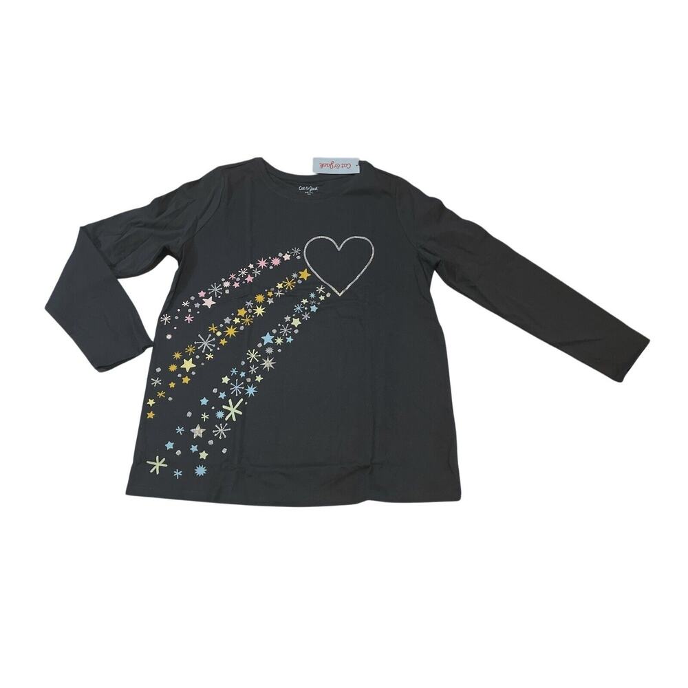 CAT & JACK Girl’s Long-Sleeve Gray Graphic Size 2XL 18 - NWT